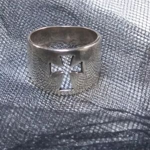 Sterling Vintage Cross Ring
